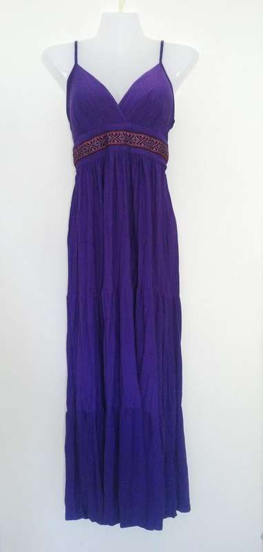 Lovely Purple strappy Full length Dress Size Medium