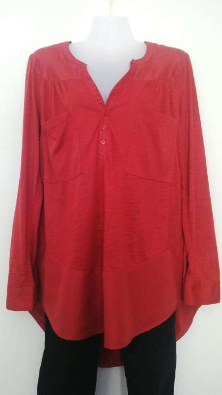 Lovely Orange Shirt Top by Mozaic Size 36