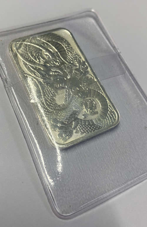 2021 1 oz Perth Mint Dragon Fine-Silver Bar