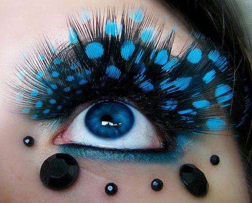 Feather Eye Lashes also used for Nail Art