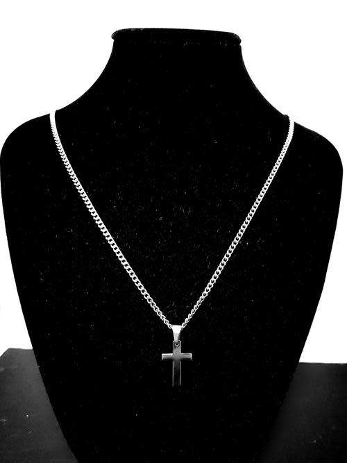 Cross and 3mm Cuban Chain