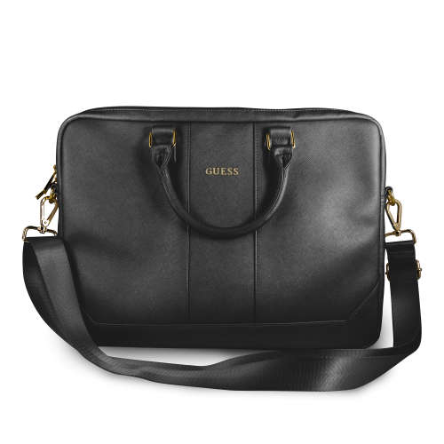 Guess Saffiano Look Laptop Bag Black 15"