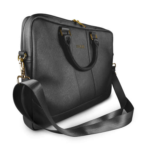 Guess Saffiano Look Laptop Bag Black 15"