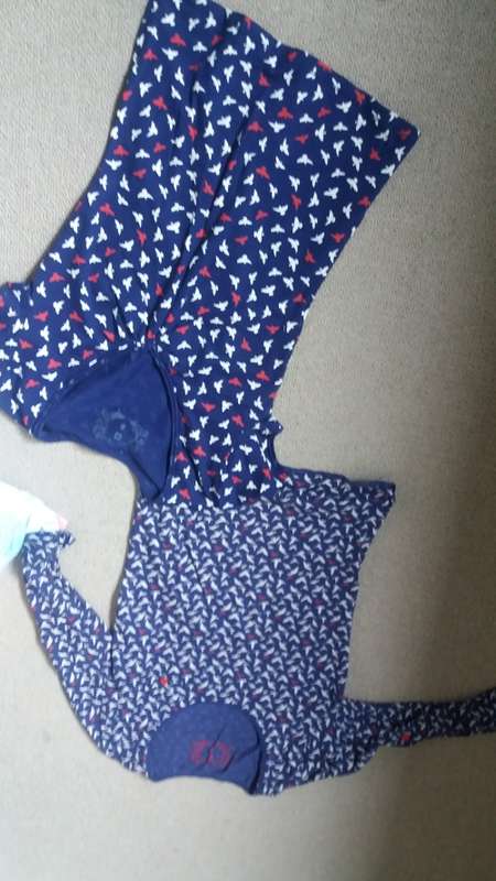 2 x Bird print combo Navy white and red Woolworths shirts excellent condition size small to medium
