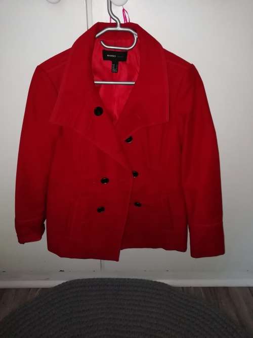 Excellent condition Ladies Red Mango double breast coat size Medium