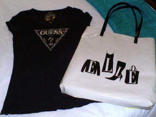 Guess Tshirt size Small + Elle Ladies Bag
