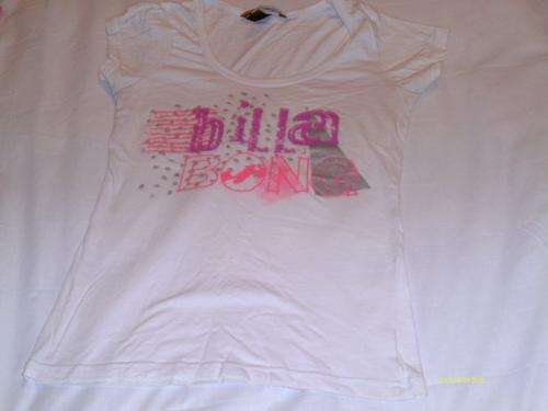 Ladies Billabong tshirt white with print to fit small-medium