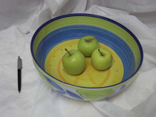 Hand painted fruit bowl