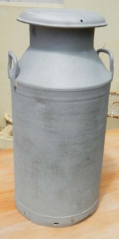 Large Aluminium milk can. Please read shipping instructions.