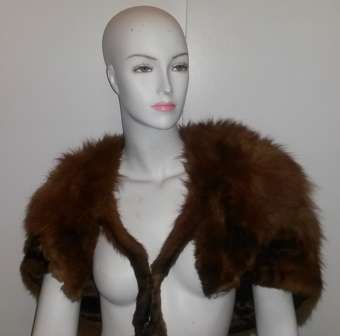 Fur shoulder jacket - red fox