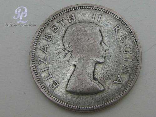 2.5 Shilling _ Half Crown _ Elizabeth II _ 1953 _ Silver Coin