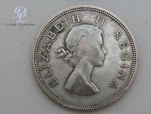 2.5 Shilling _ Half Crown _ Elizabeth II _ 1955 - Silver Coin