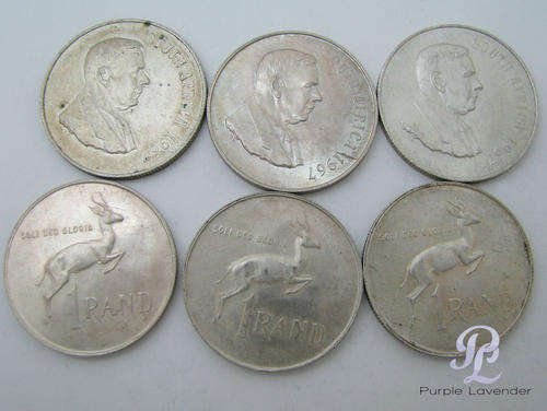 For Muntfin Only_1967 _ R1 Coin _ Lot of 6