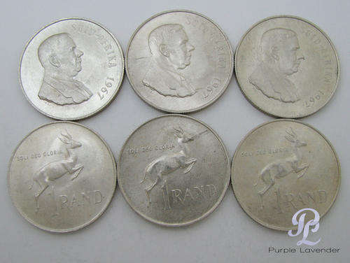 For Muntfin Only_1967 _ R1 Coin _ Lot of 6