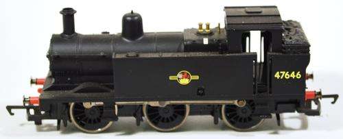 STEAM LOCOMOTIVE - Class 3F Jinty 0-6-0 tank loco 47646 in BR black with late crest (DCC)