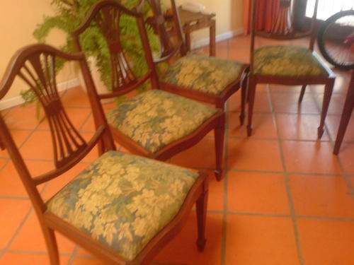 4 Mahogany english style chairs