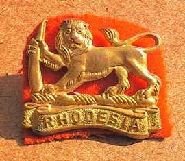 Rhodesia Women's Service Corps Brass Cap Badge -- worn 1977-1980