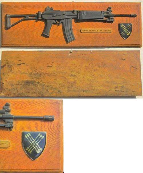 R4 Rifle Plaque with 32Bn Flash - 530 x 170mm