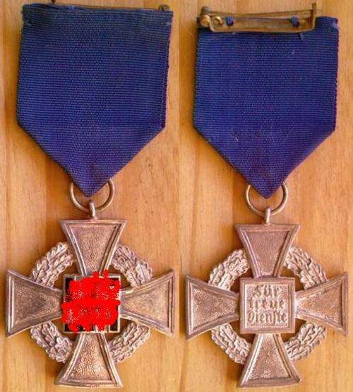 Original WW2 German 25yr Service Medal