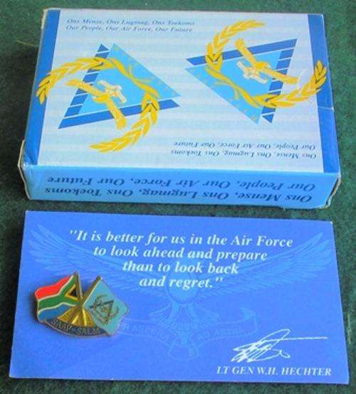 SAAF 75th Anniversary Playing Cards and Lapel Badge