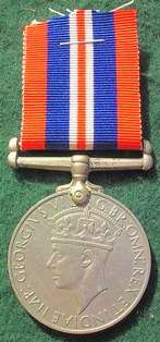 The 1939-1945 War Medal - named to #19568 F.J.J.Van Heerden