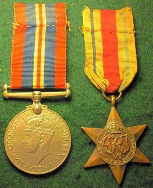 1939-45 War Medal & Africa Star - Named to # C166211 J.A Andrews