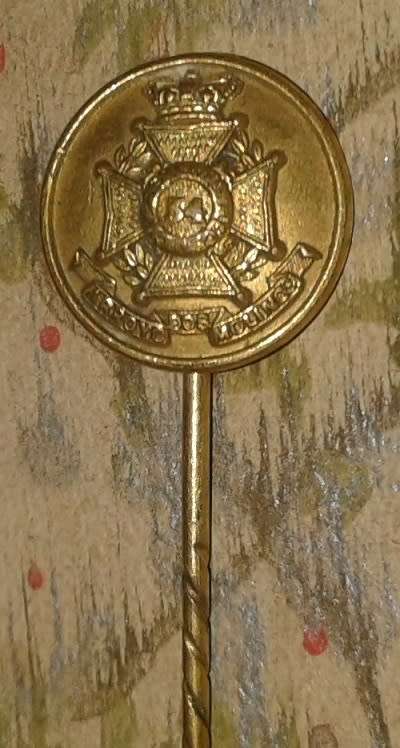 54th Foot QVC Border Regt Stickpin Badge
