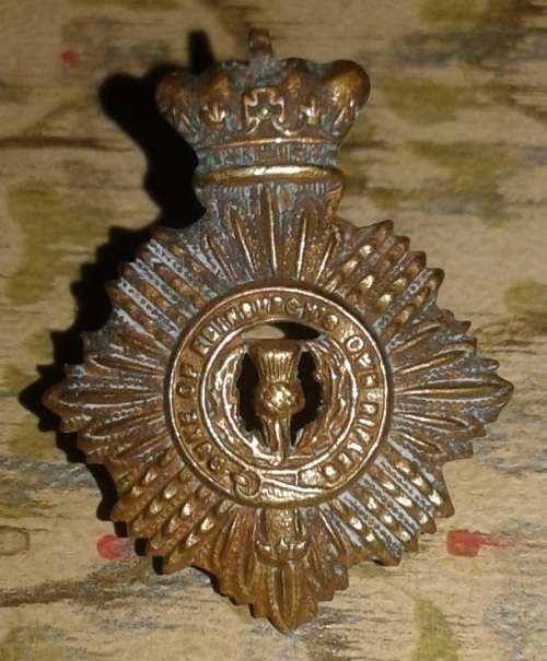 Duke of Edinburgh's Own Rifles Brass Collar Badge - worn 1922 - 1963