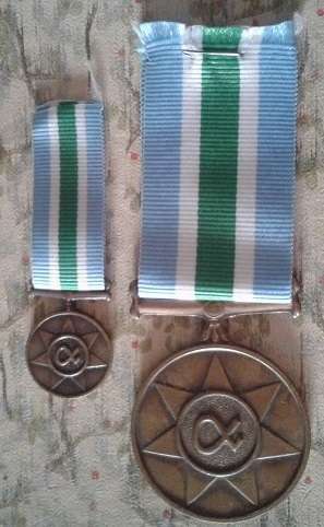 2 x Unitas Medal - full size & miniature