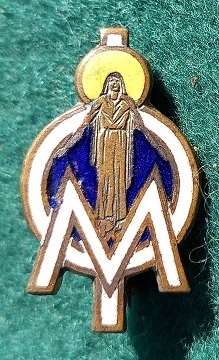 SA National Marian Congress Centenary 1852 - 1952 Lapel Badge