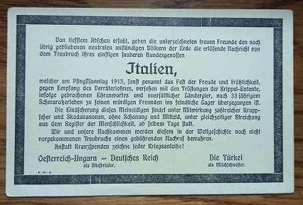WW1 German Propaganda Postcard