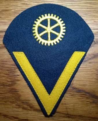 WW2 German Navy Machine Engine Gefreiter Combined Career & Rank Sleeve Badge - Winter
