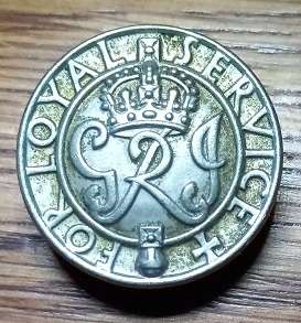 WW2 `For Loyal Service` Buttonhole Badge