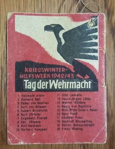WW2 German WHW Tag Der Wehrmacht Booklet - Kurt von Briesen