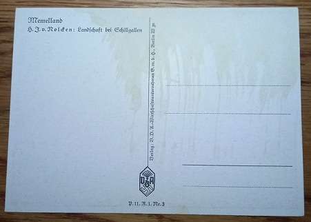 WW2 German VDA Memelland Postcard
