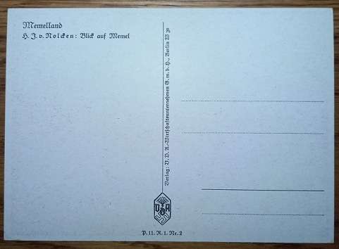 WW2 German VDA Postcard - Memelland - Blick auf Memel