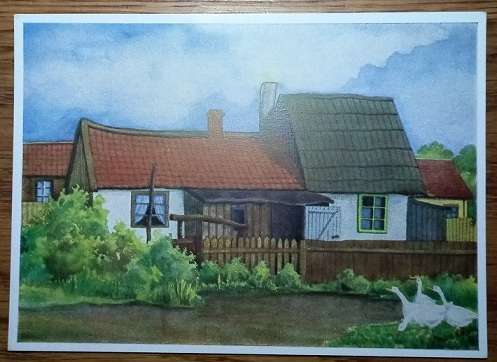 WW2 German VDA Postcard - Memmelland - Bauernhauser in Millkkischken