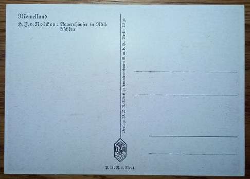 WW2 German VDA Postcard - Memmelland - Bauernhauser in Millkkischken