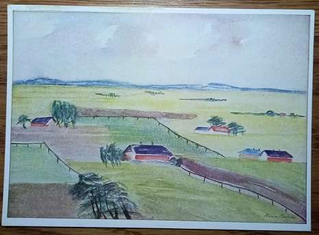 WW2 German VDA Postcard - Nordmark - Geestlandschaft bei Wassergasse