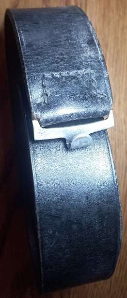WW2 German Black Leather Belt
