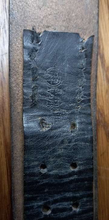 WW2 German Black Leather Belt
