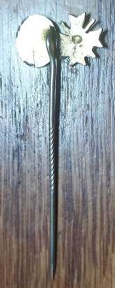 WW2 German KvK & Wound Badge Stickpin Badge - 1957 re-issue