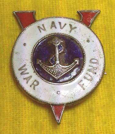 WW2 Navy Fund  Enamel Badge - 32 x 25mm
