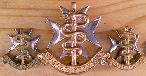 SA Medical Corps Cap & Collar Badges