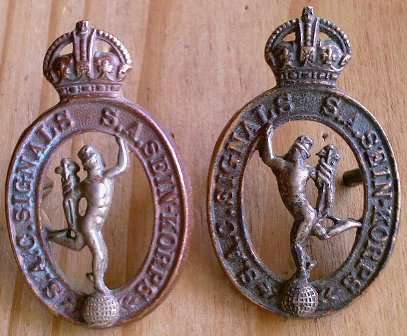 SA Corps of Signals Collar Badges
