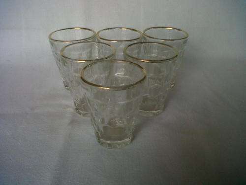 SHERRY GLASSES WITH GOLD RIM