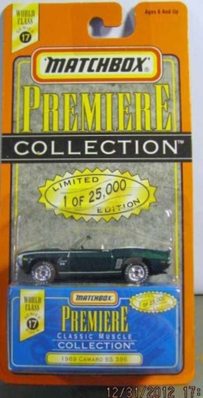 Matchbox Premiere 1969 Camaro ss 396