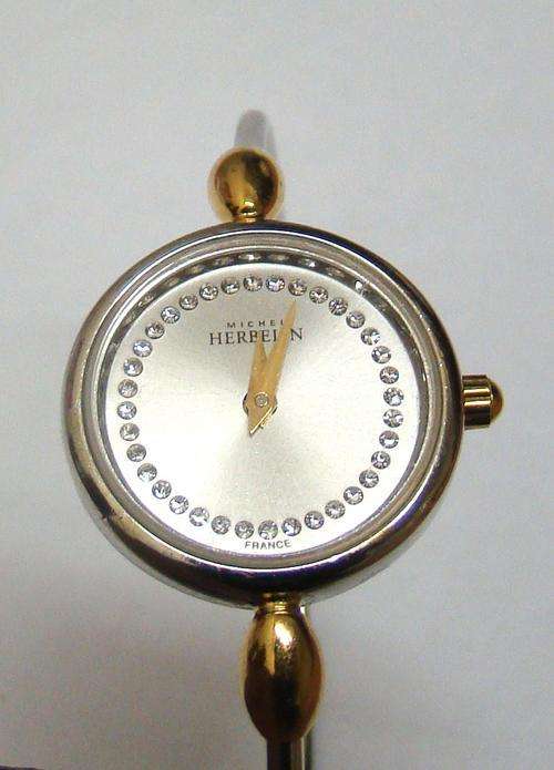 GENIUNE MICHEL HERBELIN BANGLE WATCH--PRECIOUS GIFT--