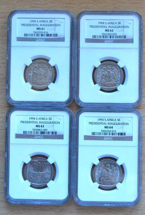 YESSSSS!!! Bonus Combo Inauguration Set *** MS61, 62, 63, 64**** NGC Bid per coin!