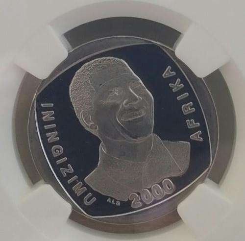 ***** SCARCE!!!!! PL66 Ultra Cameo * Mandela 2000 coin ***** HIGH GRADE !!! NGC graded *** !!!